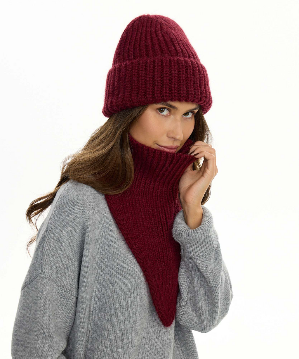 Gorro de Punto + Cuello Bandana | Set Invierno Unisex