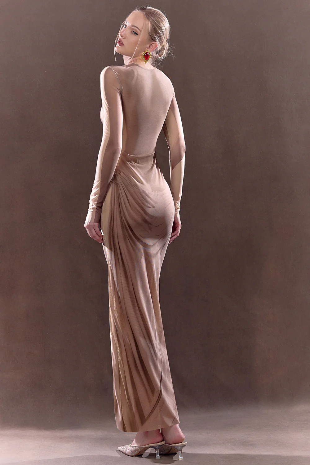 Vestido midi efecto