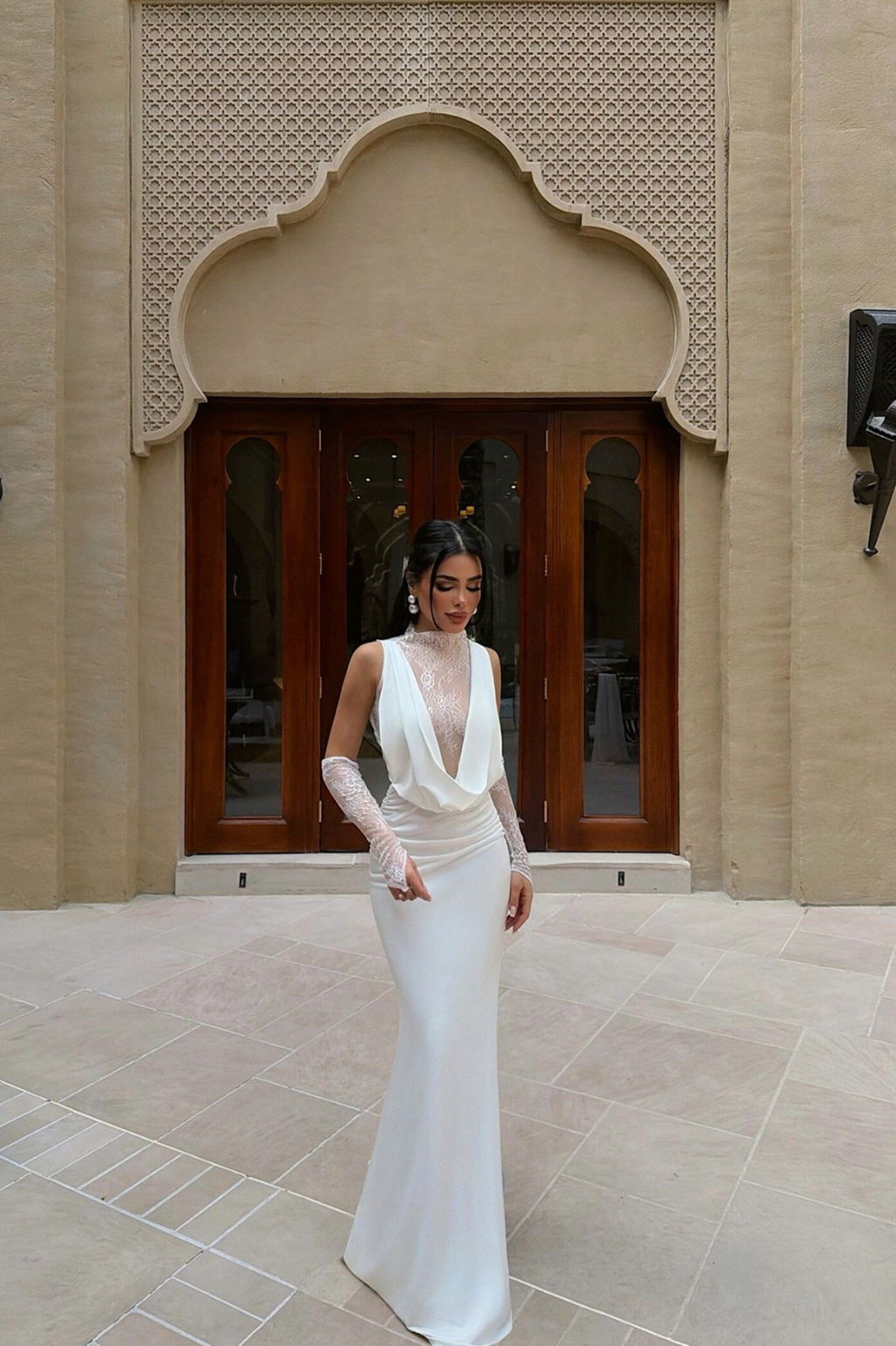 VESTIDO LARGO LUNA BLANCO