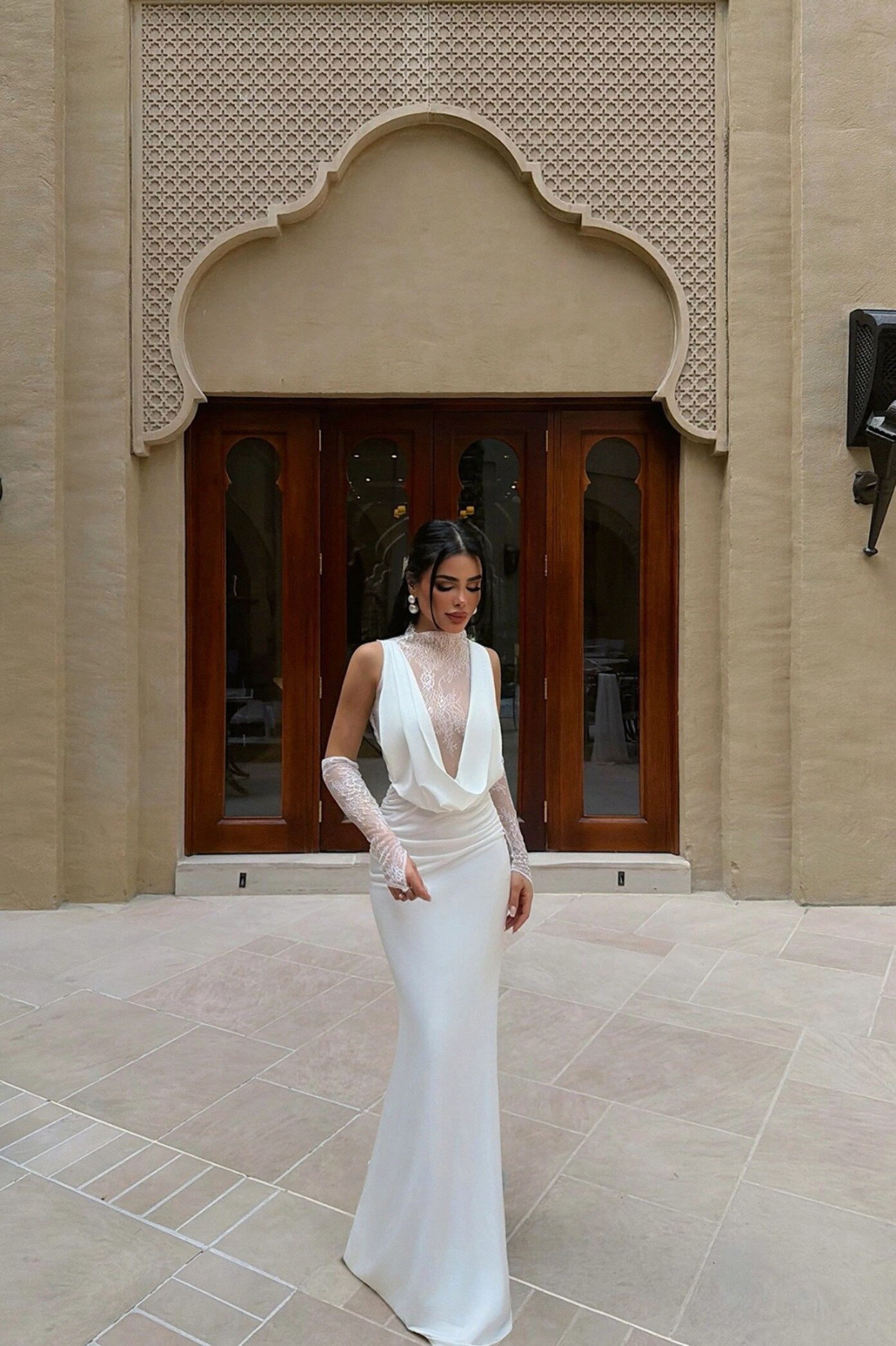 VESTIDO LARGO LUNA BLANCO
