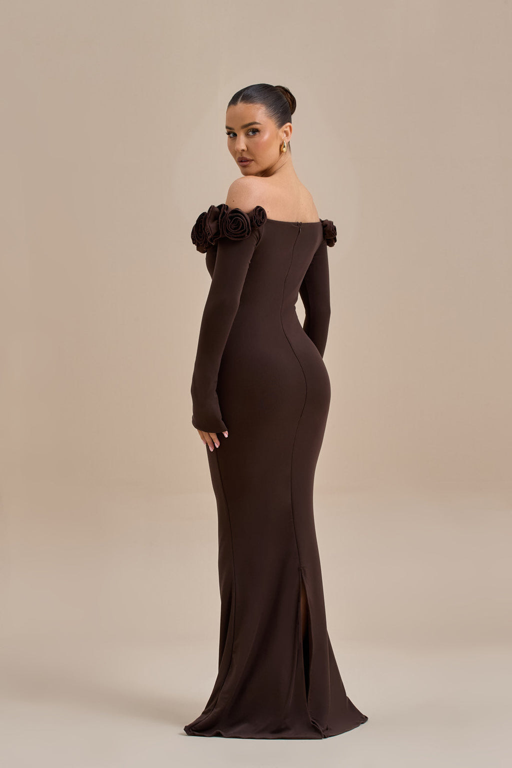 vestido largo rose