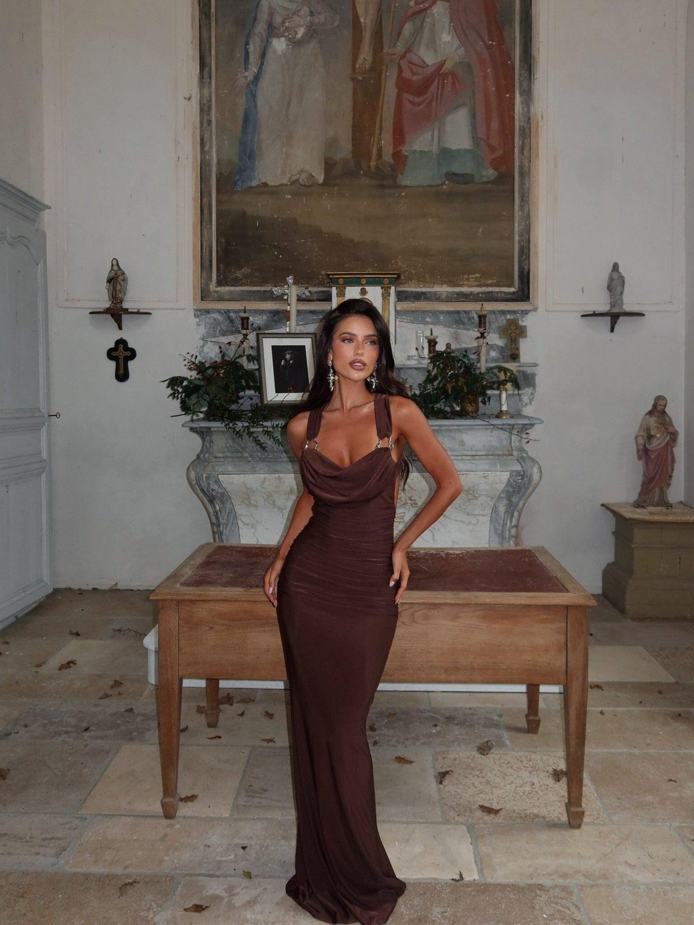 vestido largo kleo
