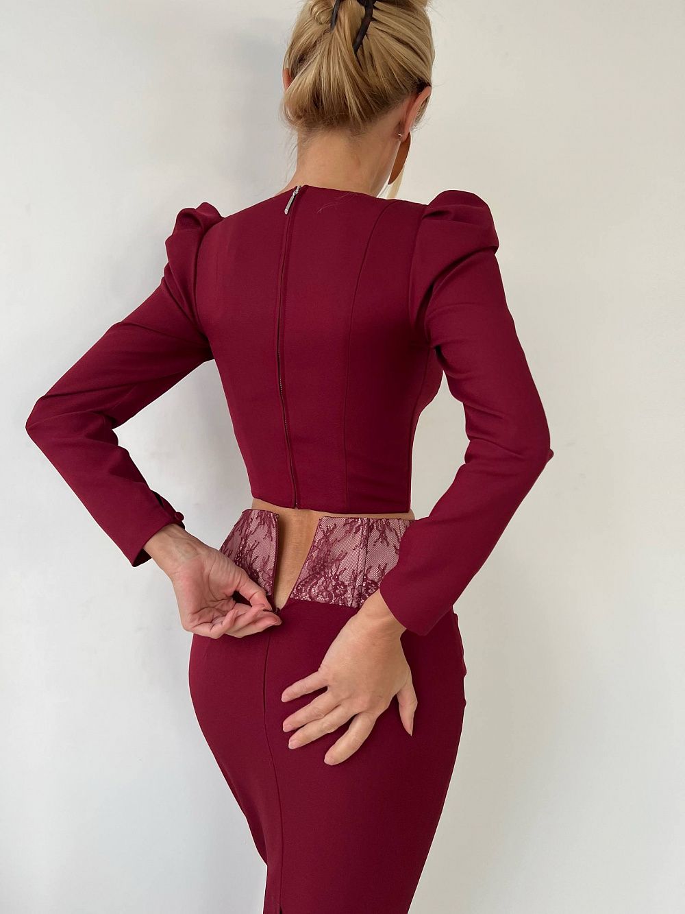 Conjunto con inserción de encaje