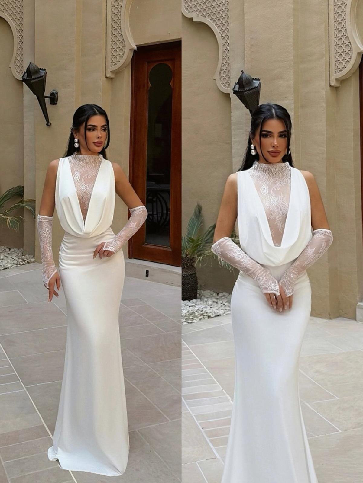 VESTIDO LARGO LUNA BLANCO
