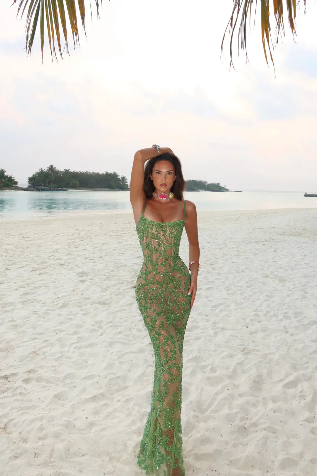 BEAD FREQUENCY LONG DRESS