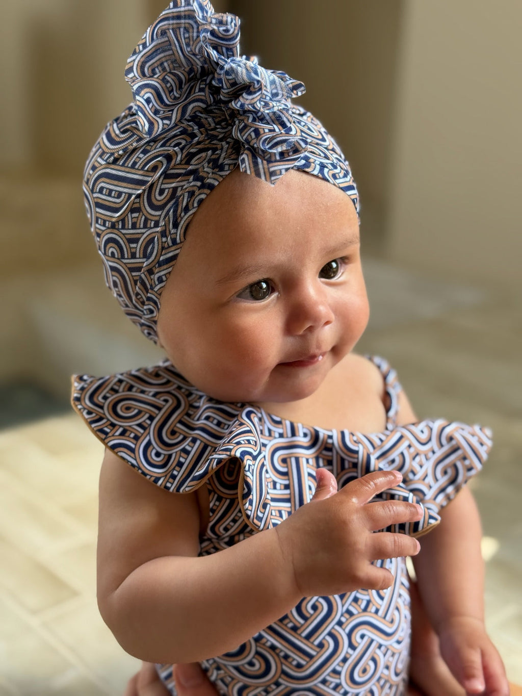 MINI TURBANTE CON VOLANTES ST. TROPEZ