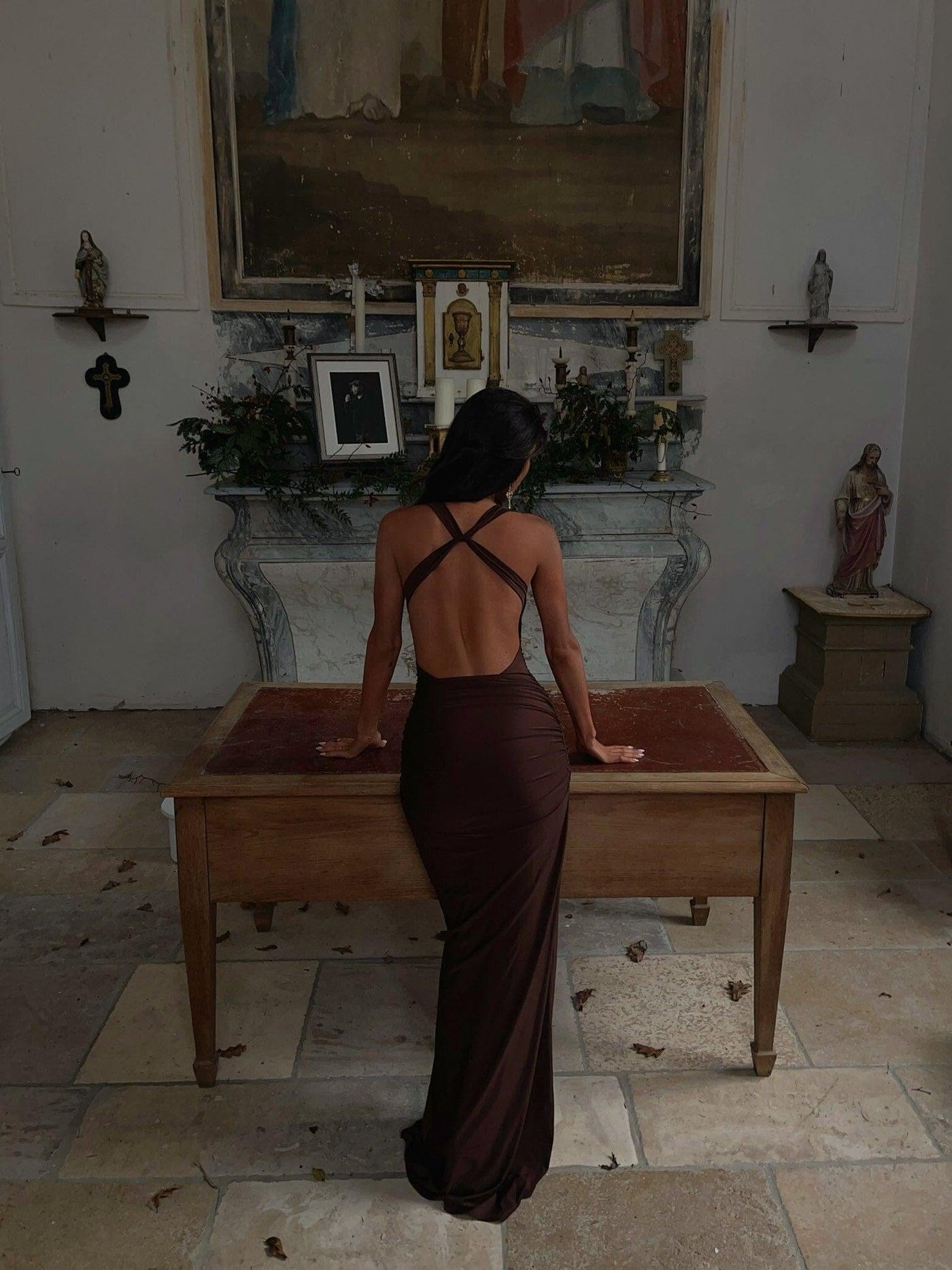 vestido largo kleo