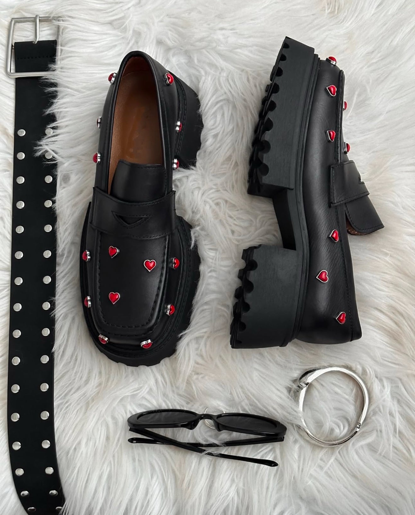 Mocasines hearts