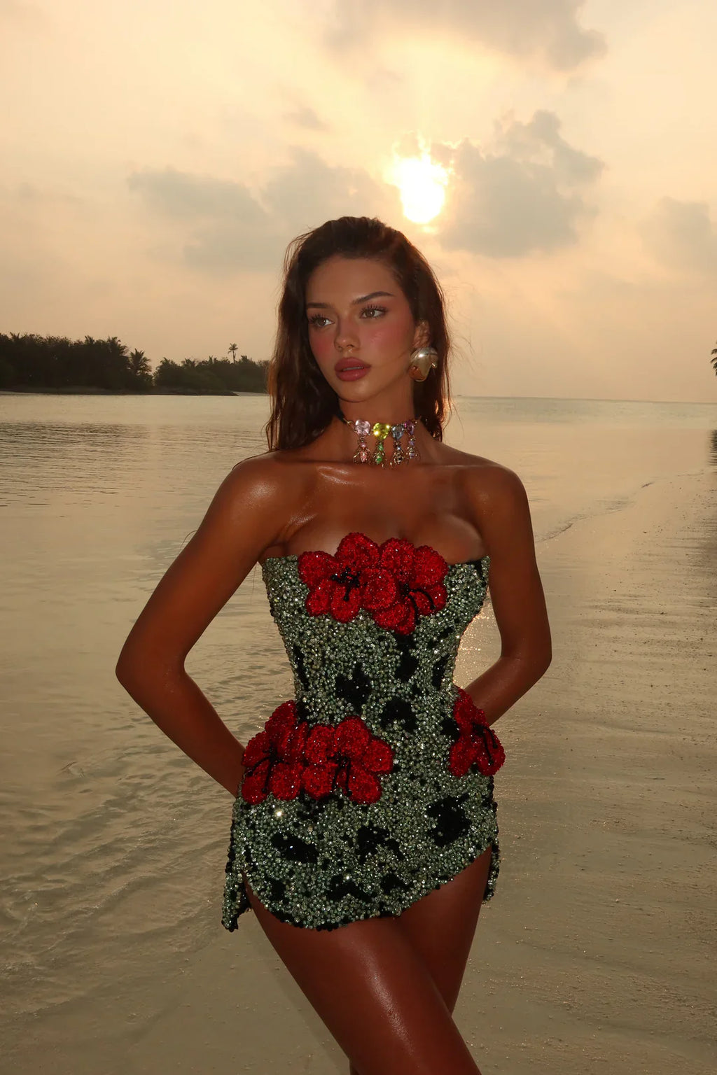 SCARLET GARDEN DRESS