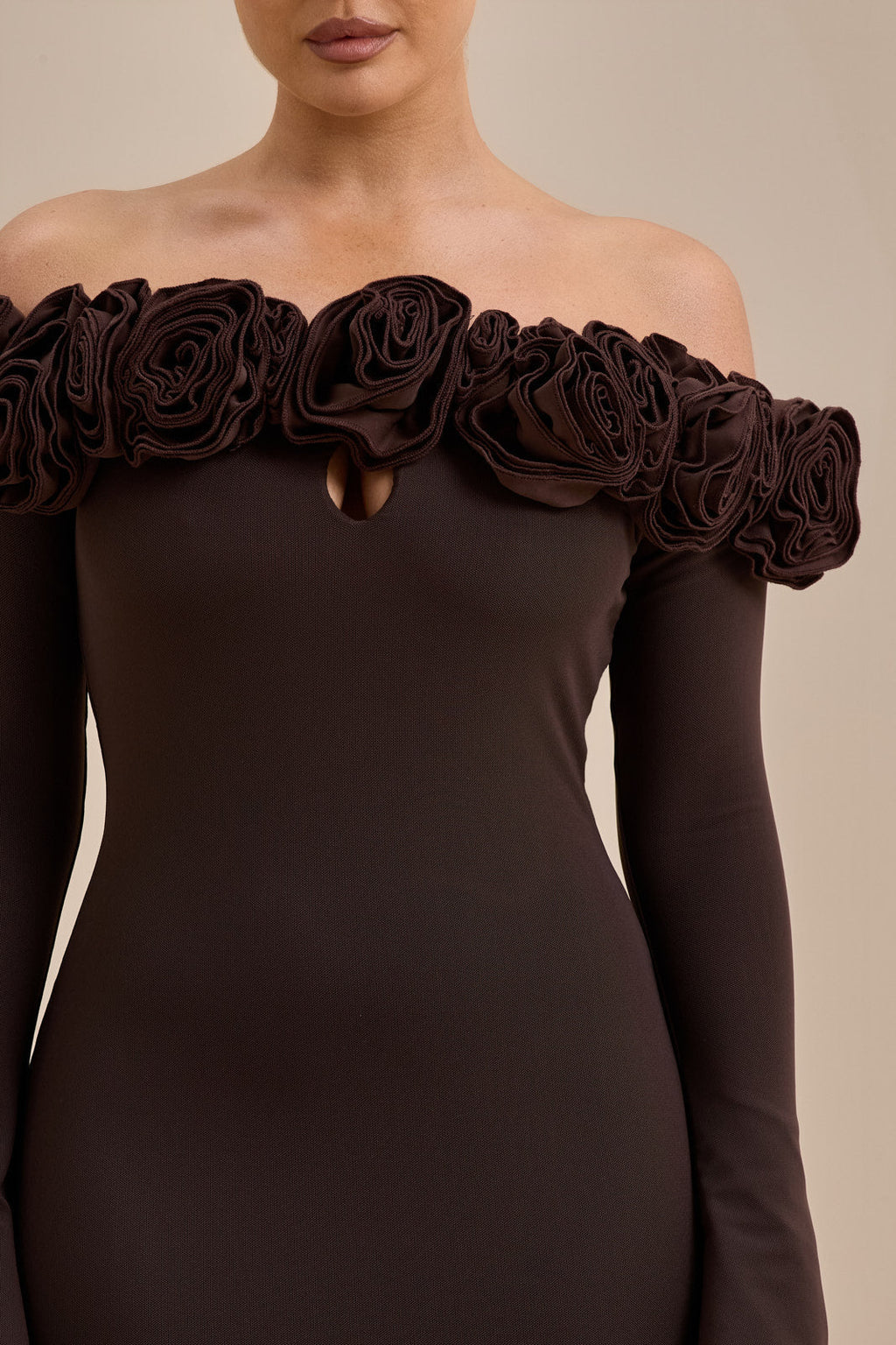 vestido largo rose
