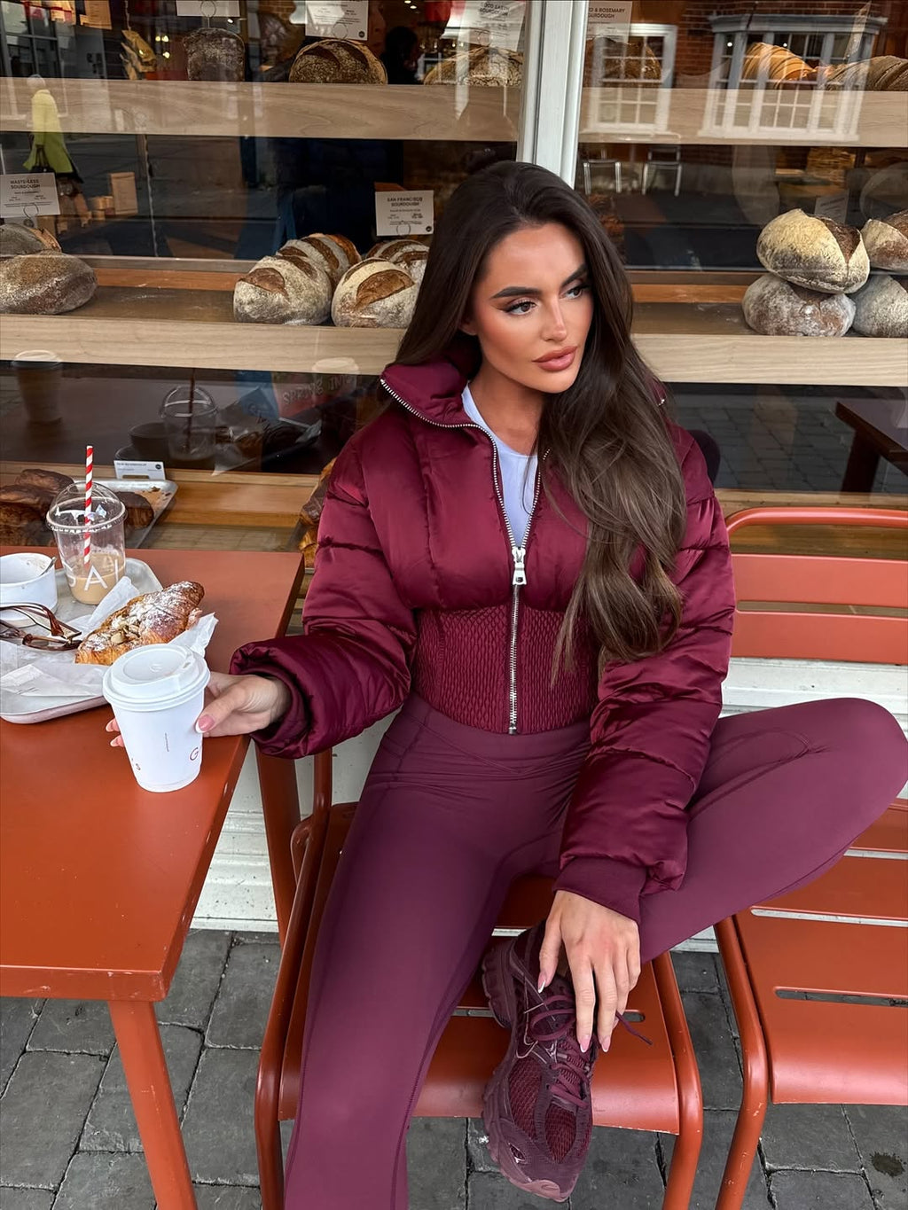Chaqueta Puffer Corta con Cintura Corset