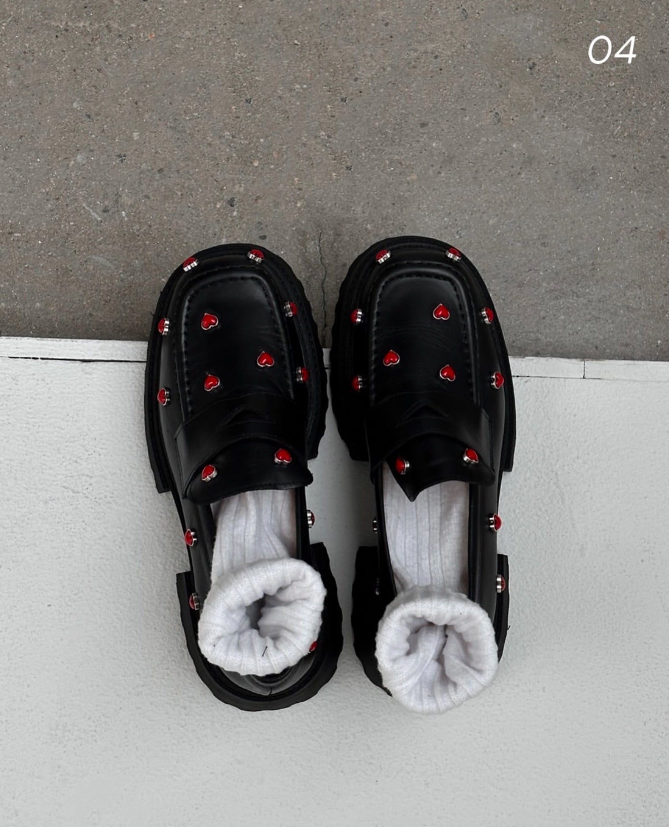 Mocasines hearts