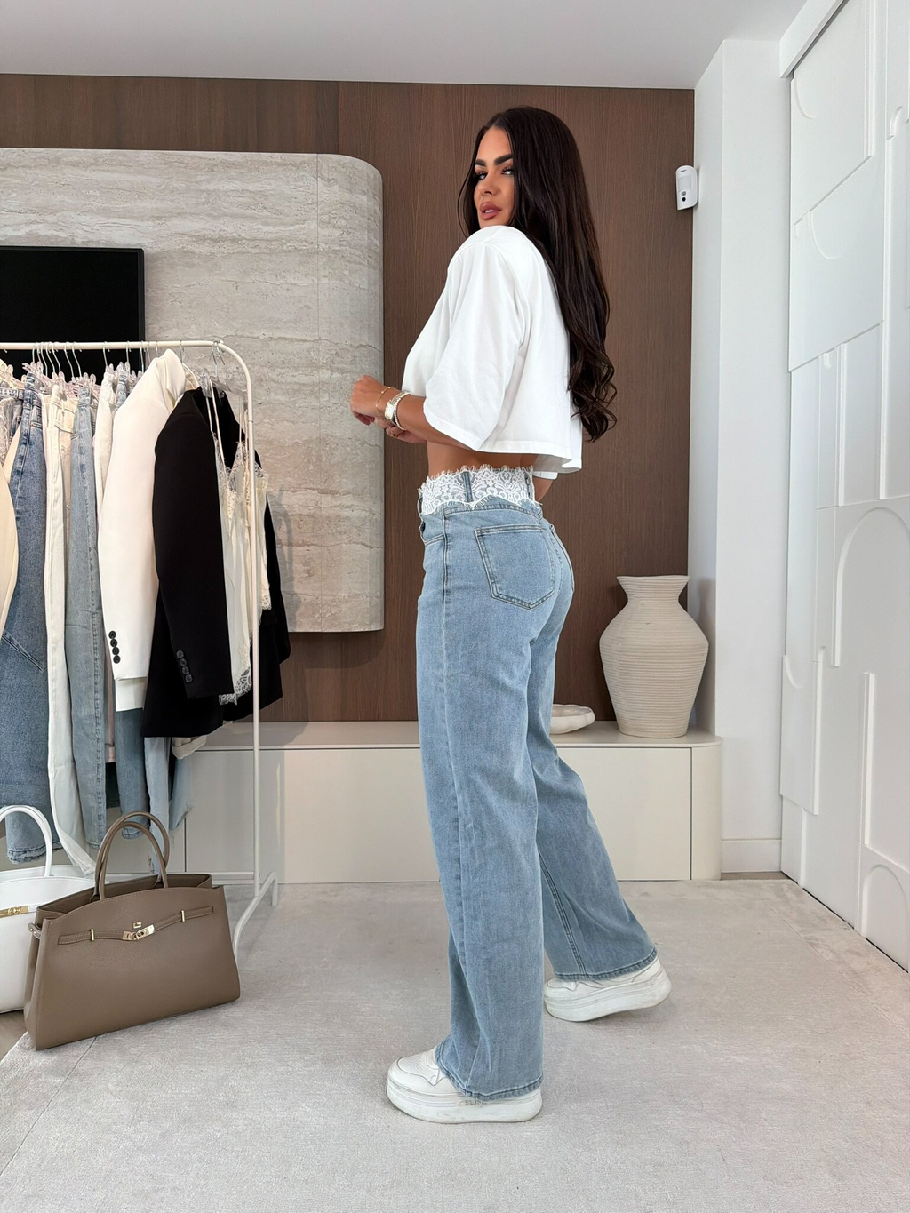 PANTALÓN MAINE JEANS CON ENCAJE