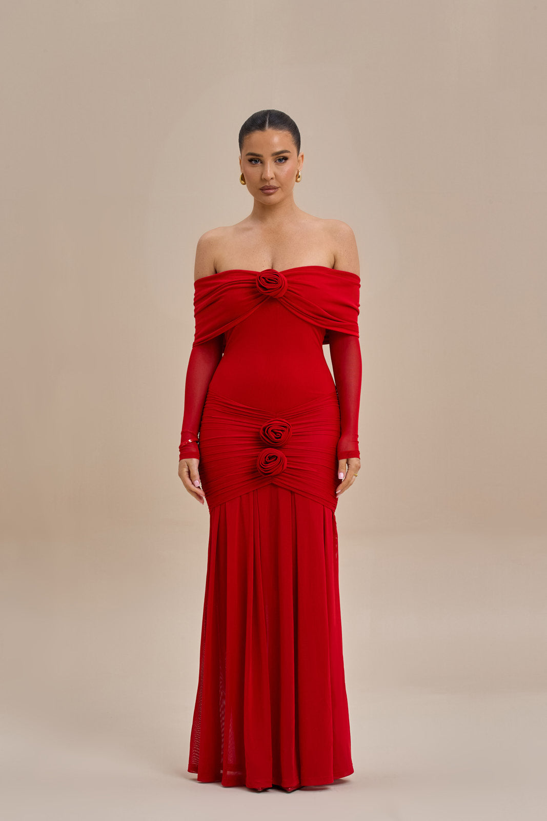 vestido largo rose
