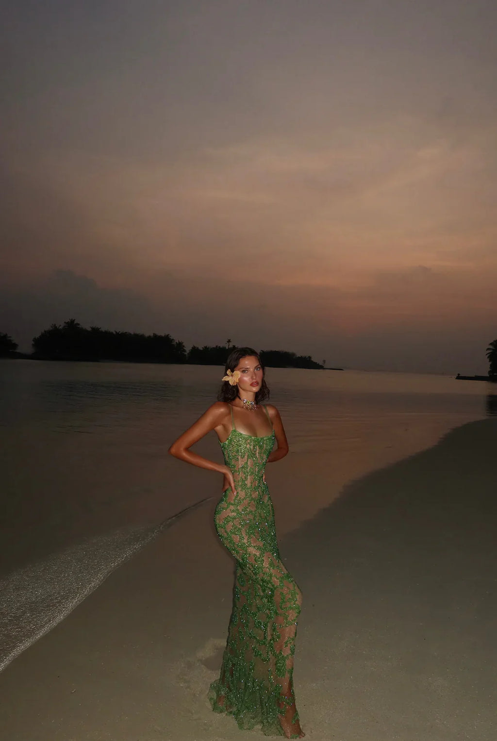 BEAD FREQUENCY LONG DRESS