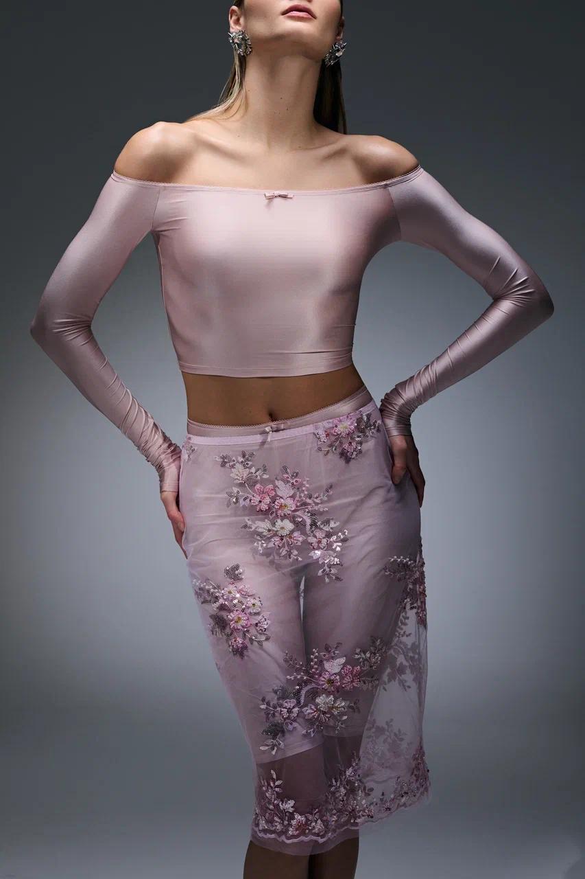 FALDA DE LENCERÍA ROSA PURE