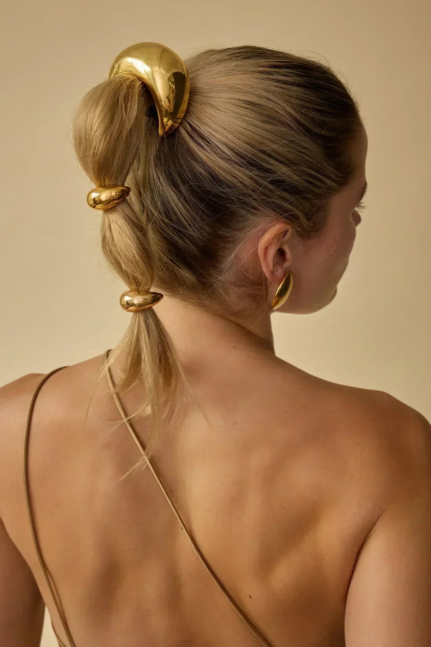 GLOSSY DOME PONY CUFF 3 piezas