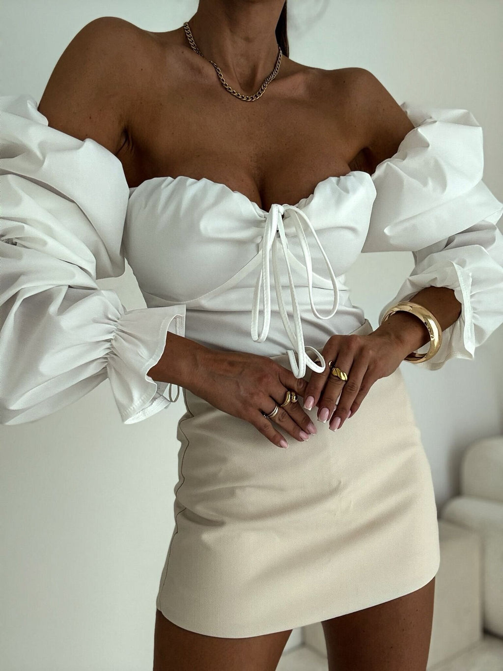 Blusa ecru