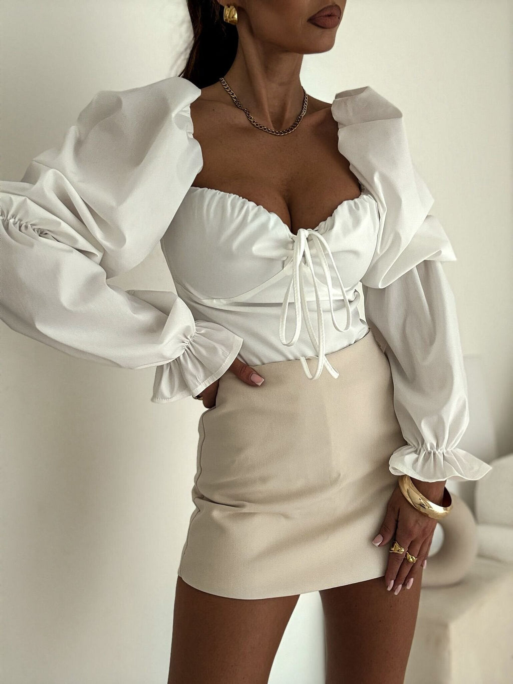 Blusa ecru