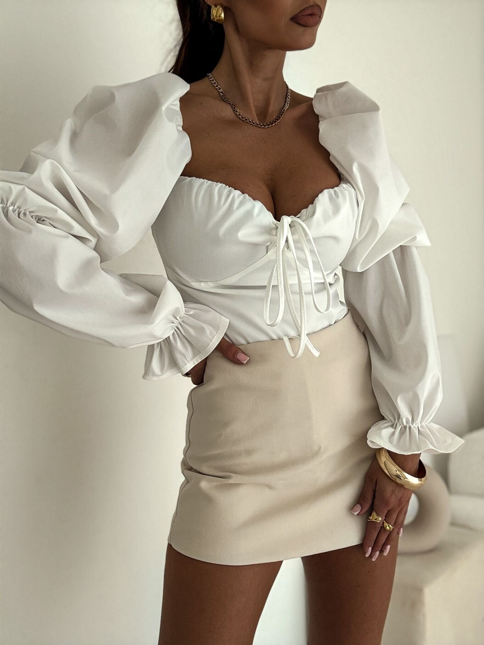 Blusa ecru