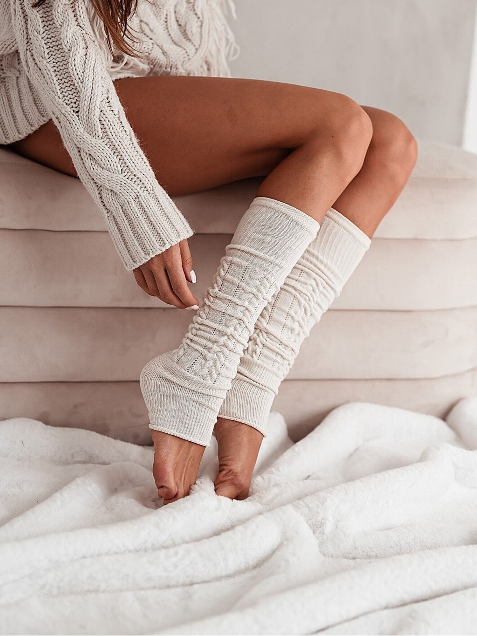 Leg Warmes Braid openwork