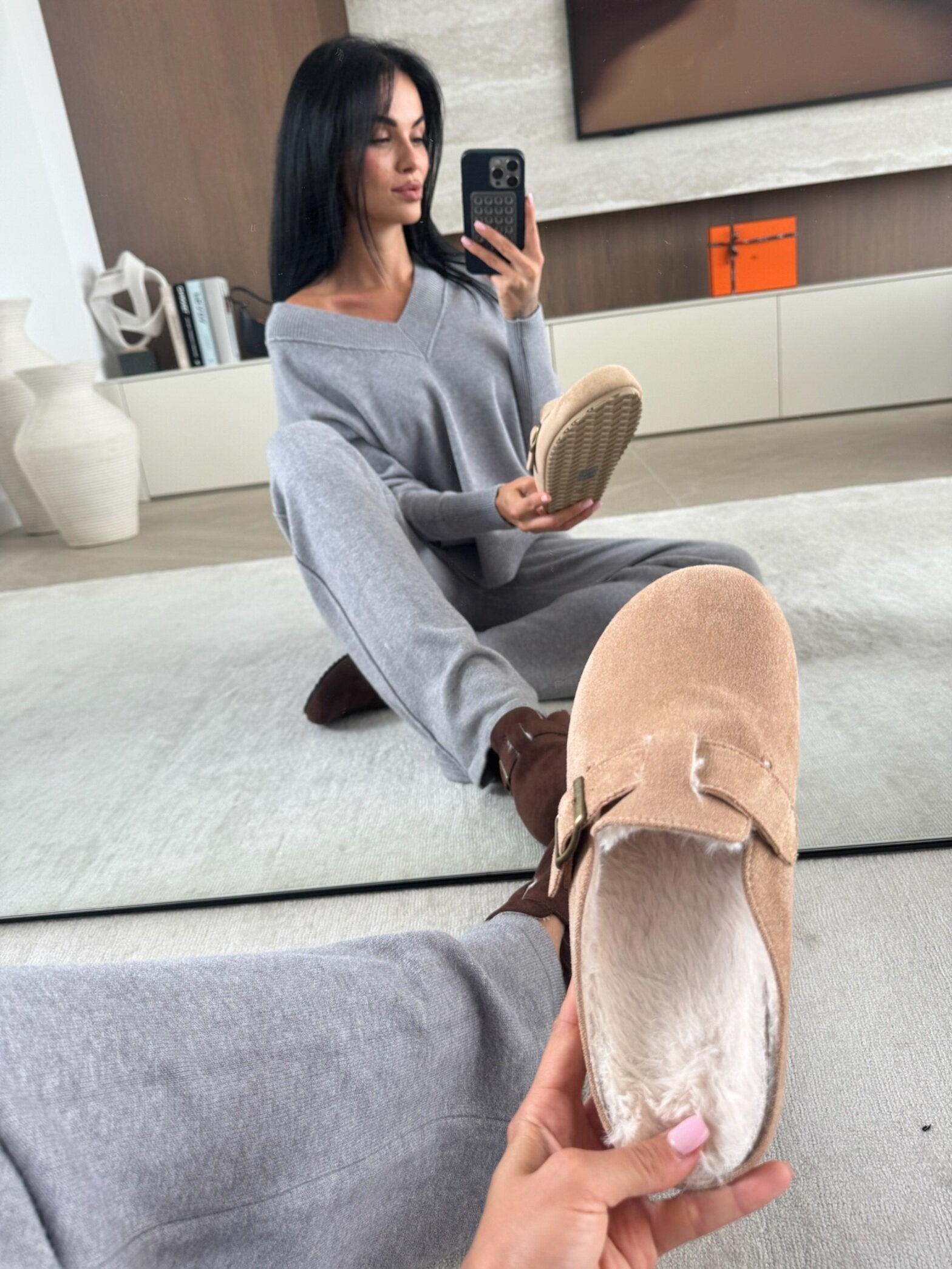 FLIP-FLOPS WITH A BUCKLE NALERIS MOCCA