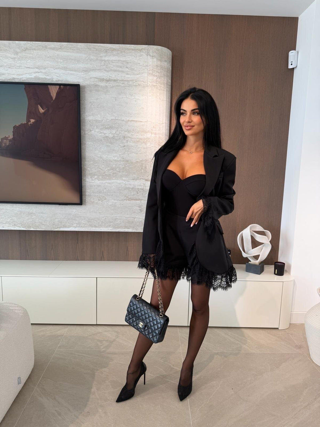 blazer encaje
