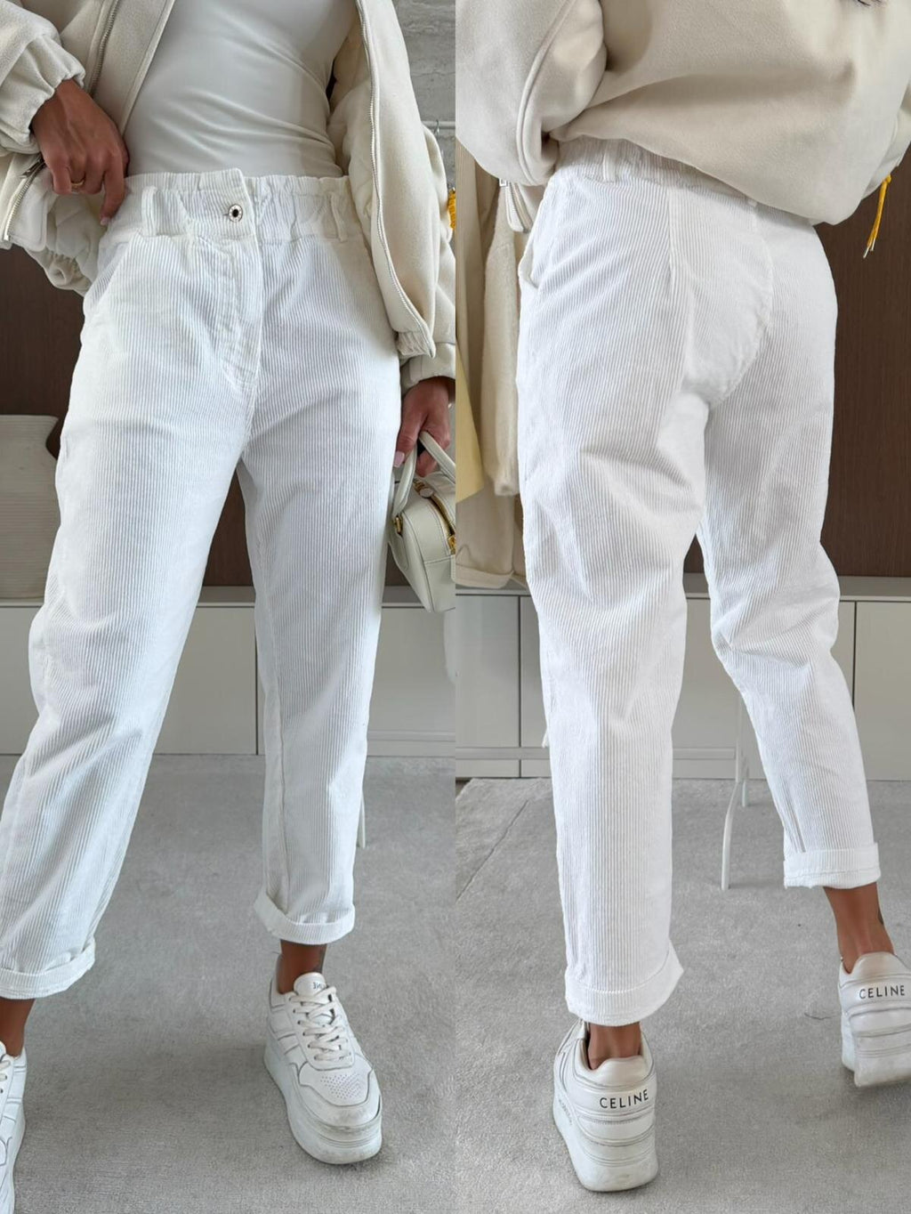 Pantalon Pana Luvie blanca