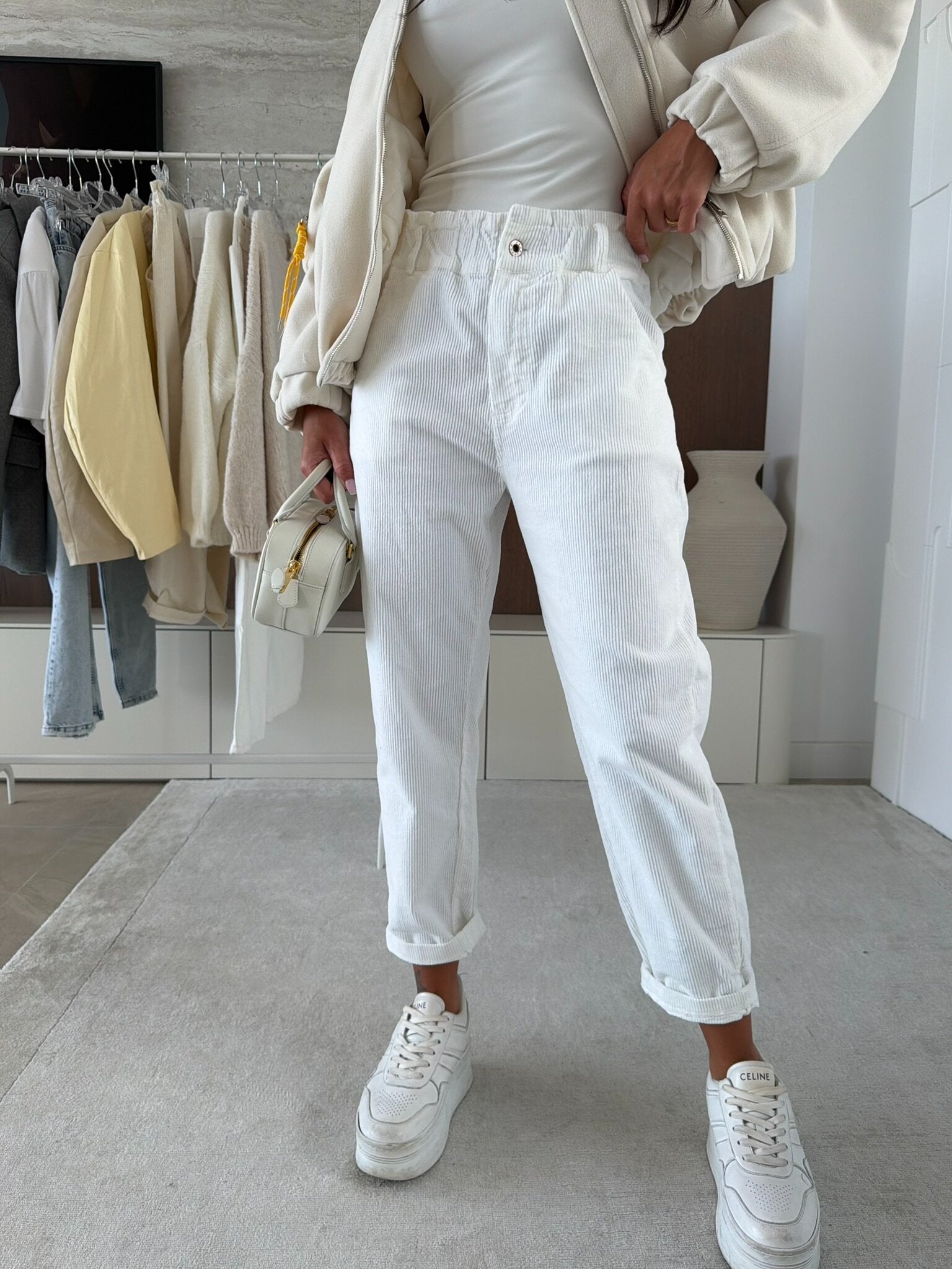 Pantalon Pana Luvie blanca